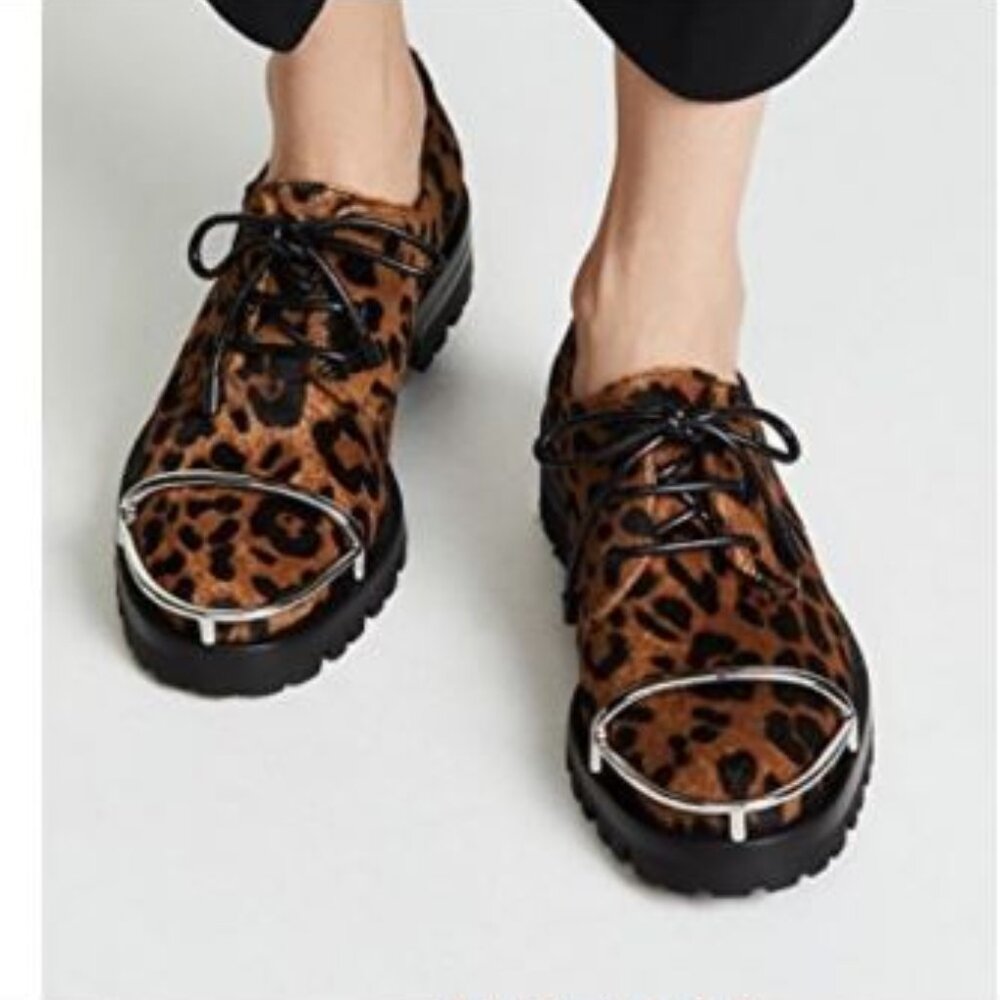 ALEXANDER WANG - Luxury Lyndon Leopard steel toe Oxfords